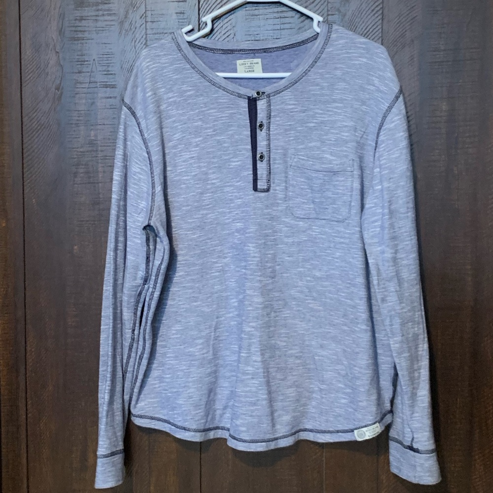 Lucky Brand Navy Long Sleeve Shirt